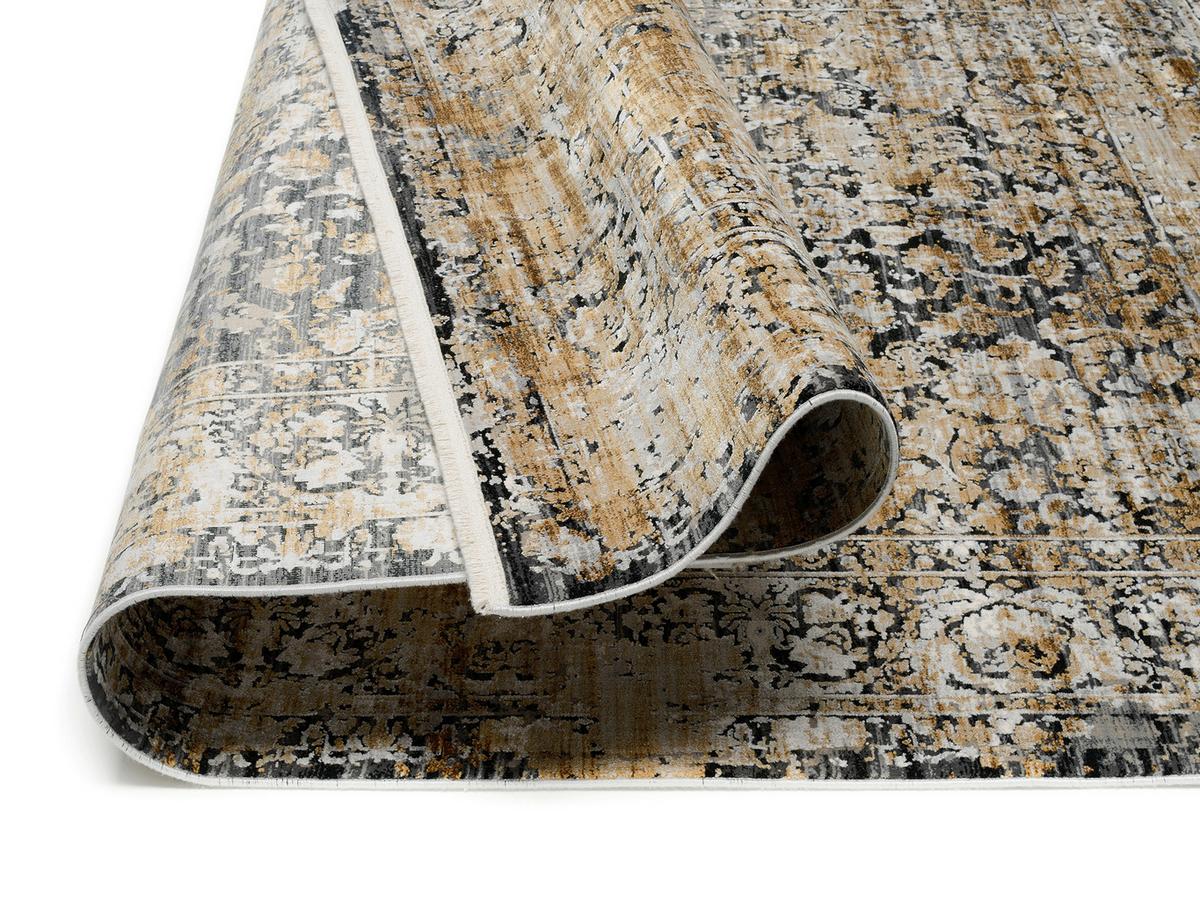Webteppich Grau/Goldfarben Le Mans 80x150 cm - Goldfarben/Grau, Design, Textil (80/150cm) - Dieter Knoll