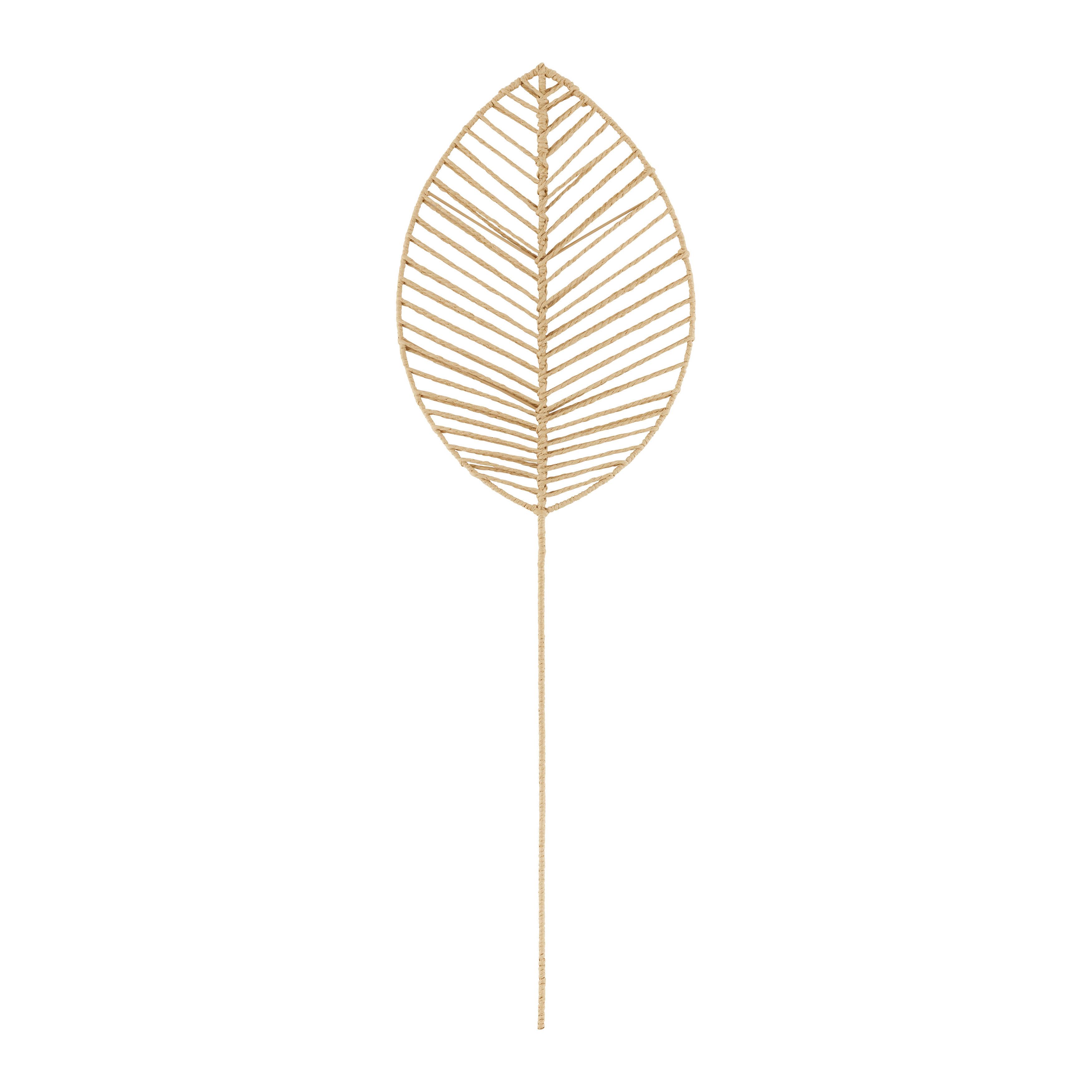 Dekoračný list Naila, V: 110cm - prírodná farba, Basics, kov/papier (34/110/1cm) - Modern Living