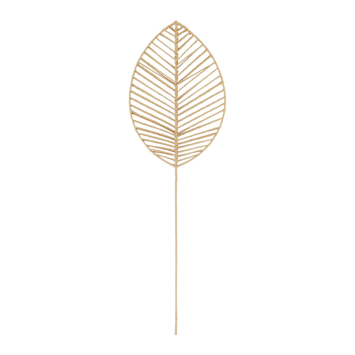 Dekoračný list Naila, V: 110cm - prírodná farba, Basics, kov/papier (34/110/1cm) - Modern Living