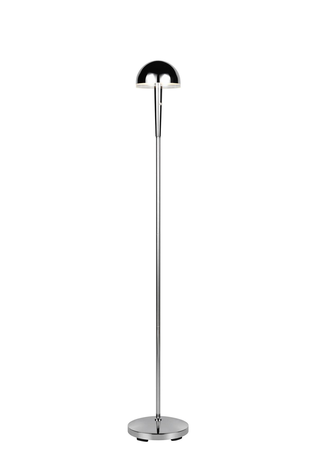 LED-Stehleuchte, dimmbar R44541106 - Chromfarben/Transparent, Basics, Kunststoff/Metall (22/130,5cm)