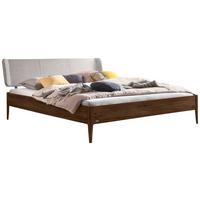 Bett Pienza Nussbaumfarben 140x200 Cm - Nussbaumfarben/Hellgrau, MODERN, Holz/Textil (140/200cm) - Hasena