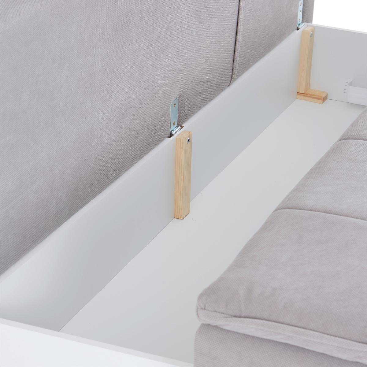 Pohovka s funkciou ALICE sivohnedá farba - čierna/taupe, Modern, textil/plast (202/73-92/105cm) - Luca Bessoni