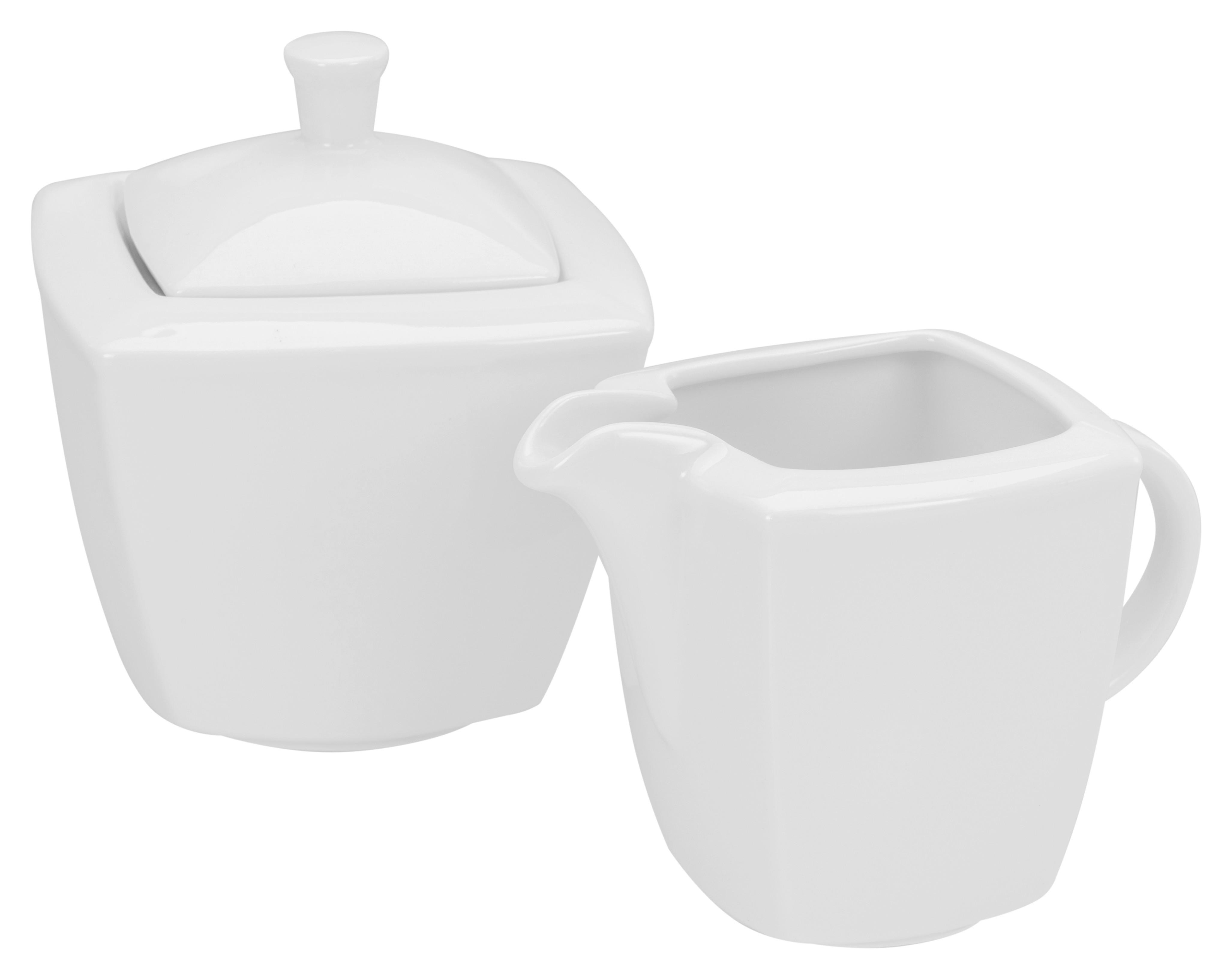 Milch- Zuckerset Victoria Porzellan Weiß - Weiß, Basics, Keramik - Creatable