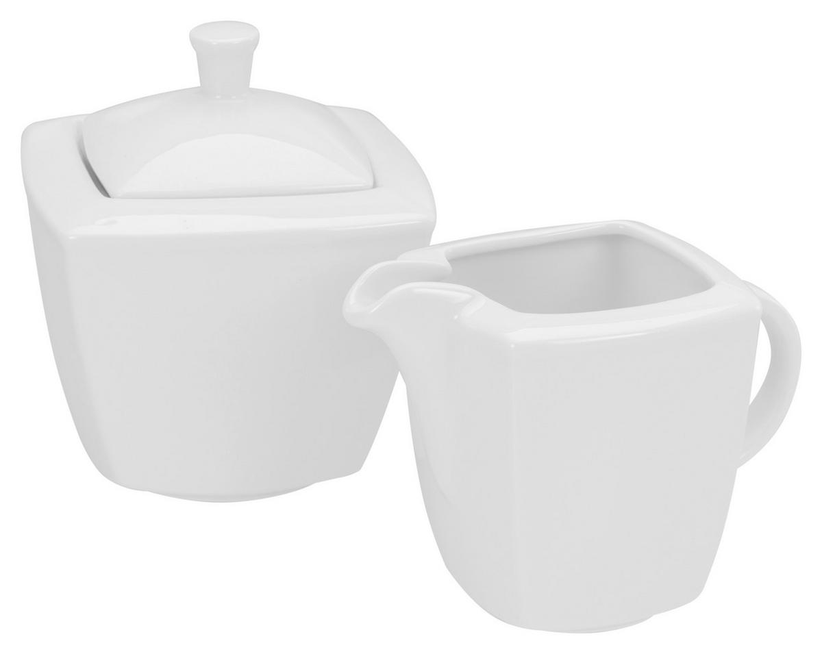 Milch- Zuckerset Victoria Porzellan Weiß - Weiß, Basics, Keramik - Creatable