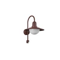 Außenwandleuchte Norman 40W Glas, Wandmontage - Rostfarben/Weiß, KONVENTIONELL, Glas/Metall (38/30/45,5cm) - Trio Leuchten