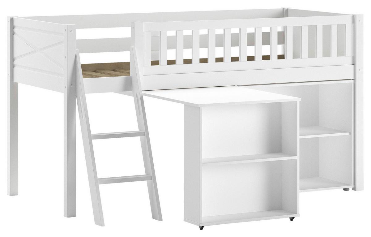 SPIELBETT Scott Weiß 90x200cm - Weiß, MODERN, Holz/Holzwerkstoff (90/200cm) - Vipack