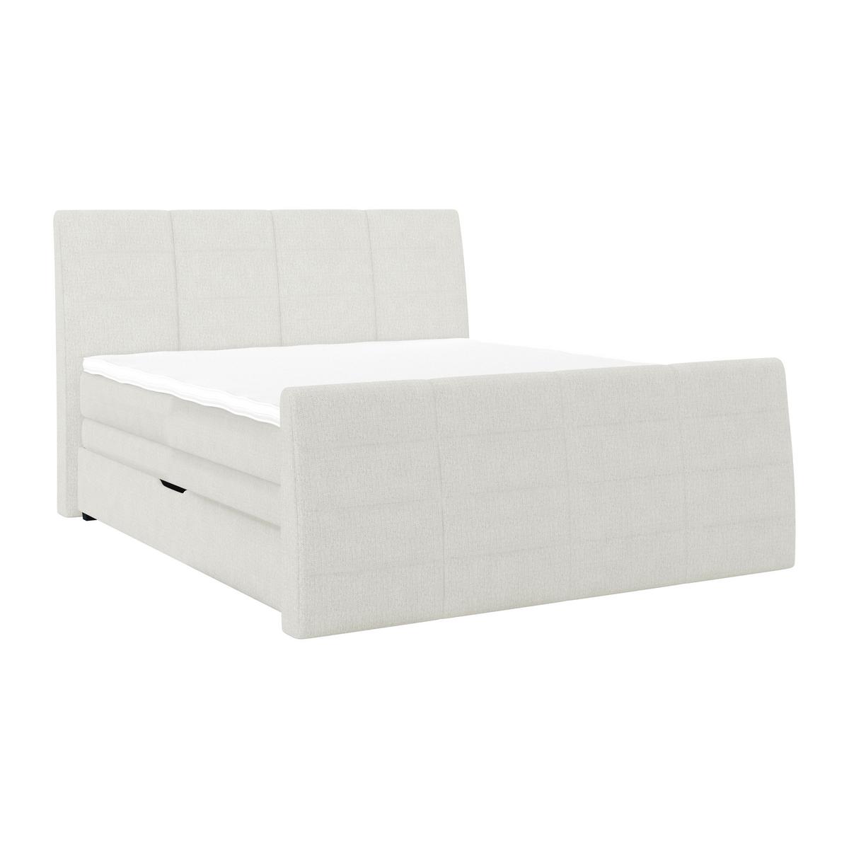 Boxspringbett Libra - Schwarz/Weiß, KONVENTIONELL, Textil (160/200cm)