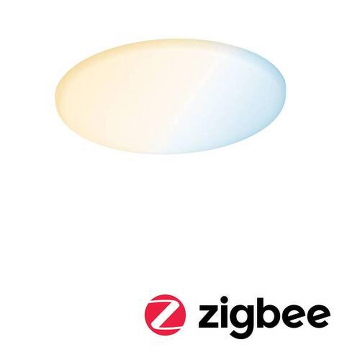 LED-Paneel Ø 18,5 cm dimmbar Rund - Weiß, Basics, Kunststoff (18,5cm) - Paulmann