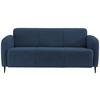 3-Sitzer-Sofa Marone Blau Teddystoff - Blau/Schwarz, MODERN, Textil (180/76/90cm) - Livetastic