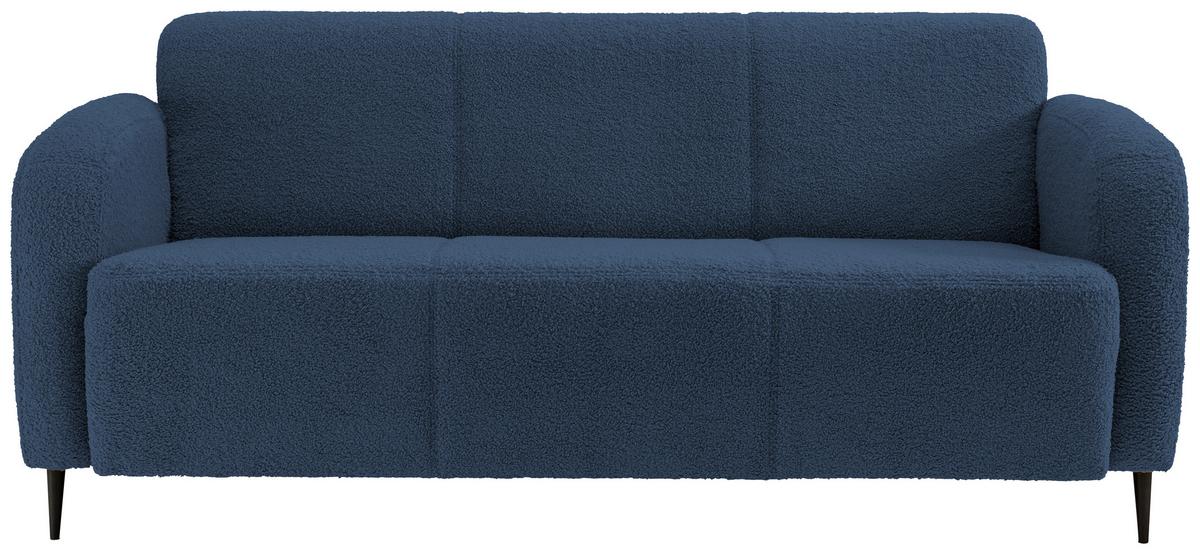 Sitzgarnitur 2-Tlg. Marone Blau - Blau/Schwarz, MODERN, Textil (180/76/90cm) - Livetastic