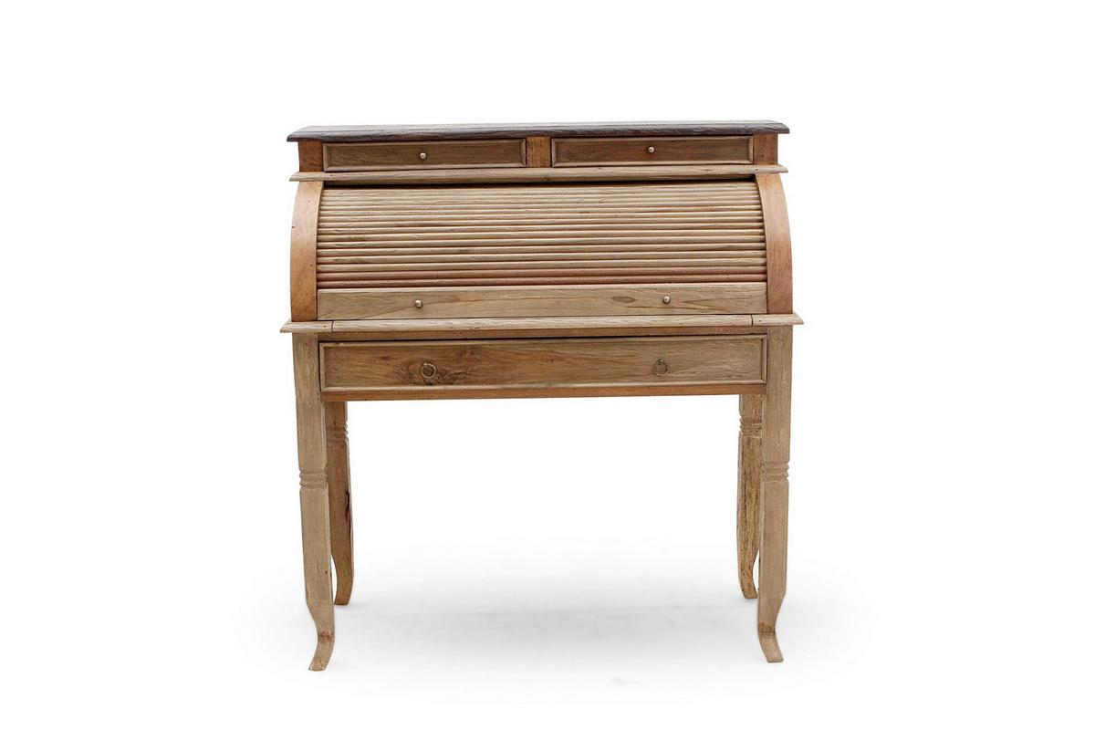 Sekretär Teakholz B: 100cm - Naturfarben, Design, Holz (100/106/41cm) - MID.YOU