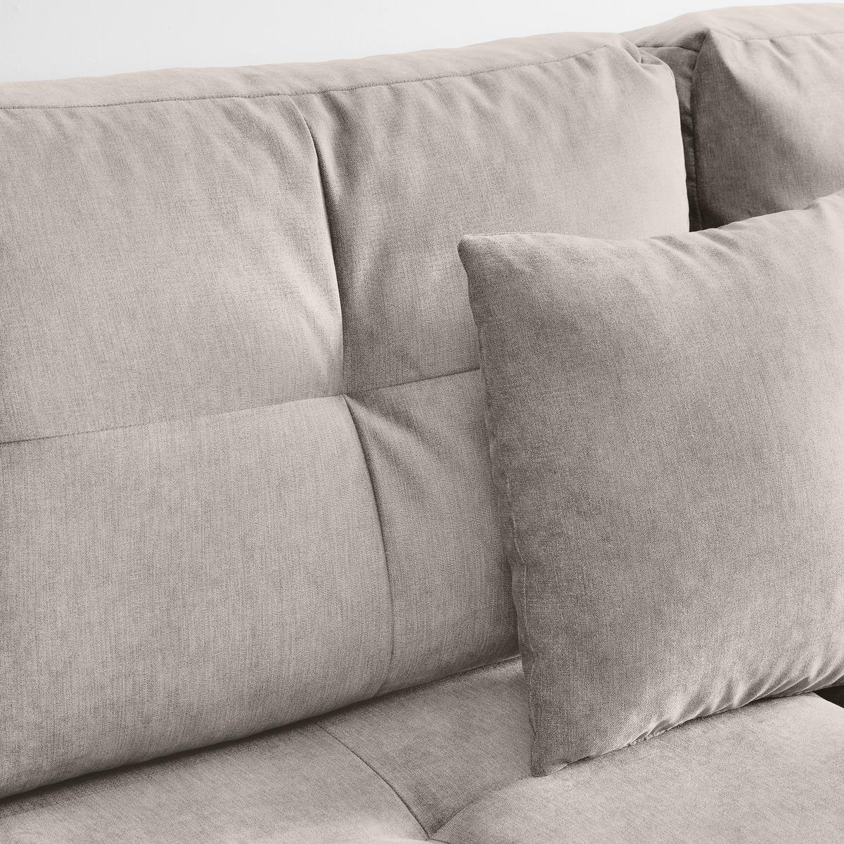 Rohová sedačka ENRICO, obojstranná, strieborná - čierna/chrómová, Konventionell, kov/textil (303/88/185cm) - Based