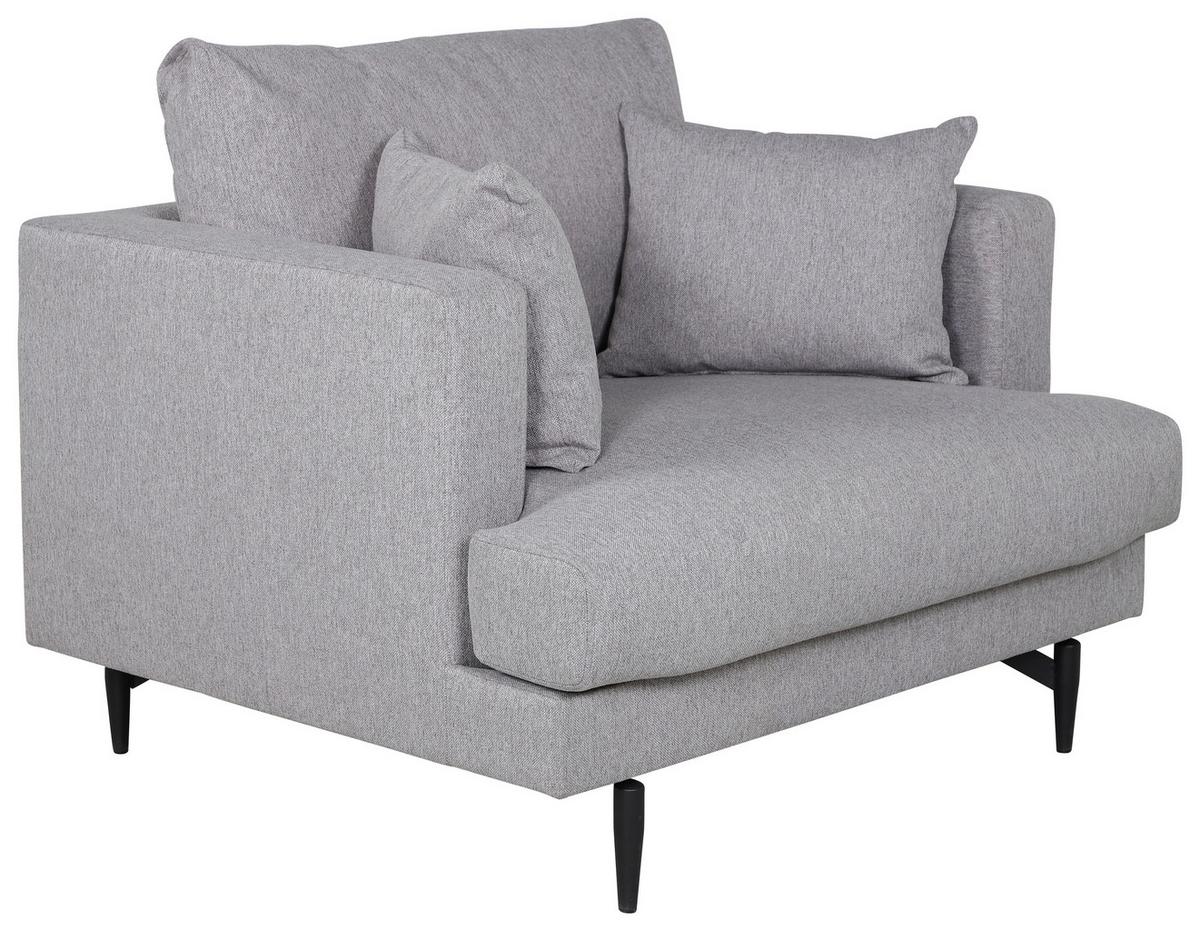 Sessel Sofia - Schwarz/Grau, Design, Textil (104/82/92cm) - Livetastic