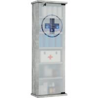 Medizinschrank Omal Xxl Beton-Optik, Bxh: 31x92 Cm - Grau, Basics, Glas/Holzwerkstoff (31/92/18cm) - MID.YOU