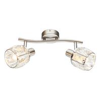 Strahler 2-Flammig verstellbar L: 28 cm - Design, Glas/Metall (28/22/18cm) - Globo