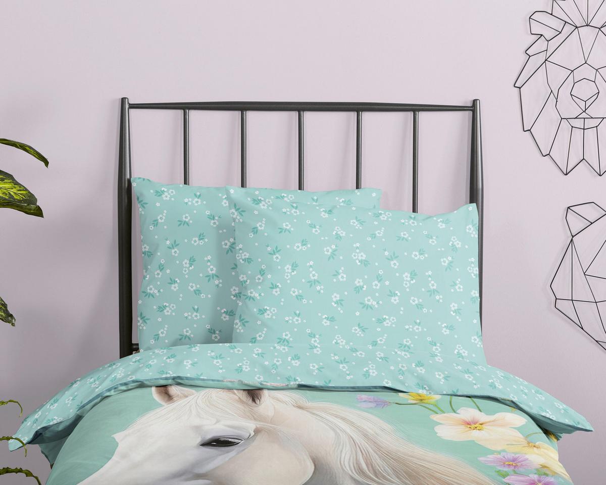 WENDEBETTWÄSCHE BINKY - Hellrosa/Weiß, Basics, Textil (140/200cm)
