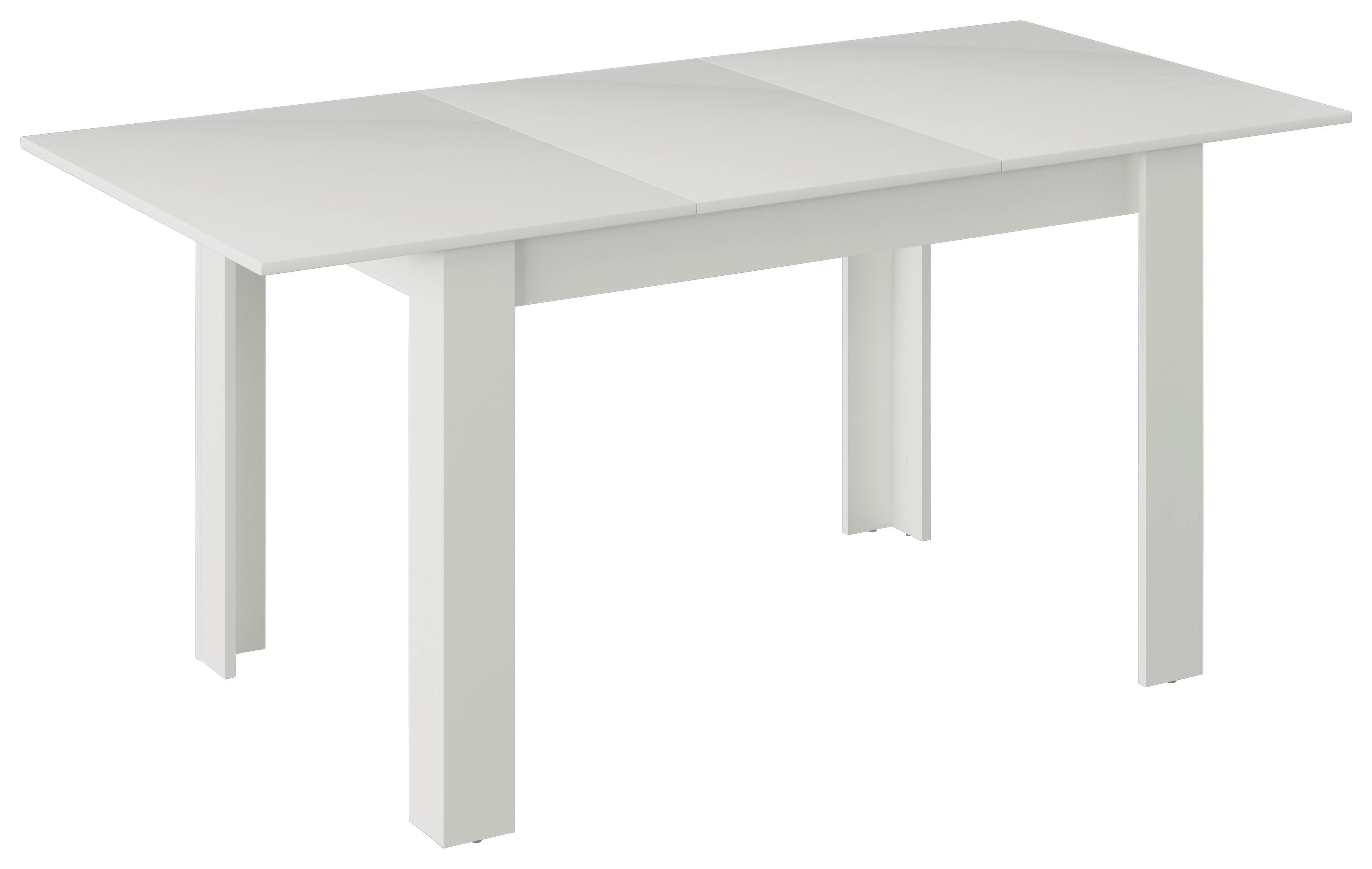 Výsuvný Stůl Como 160 - bílá, Moderní, kompozitní dřevo (160/75,5/80cm)
