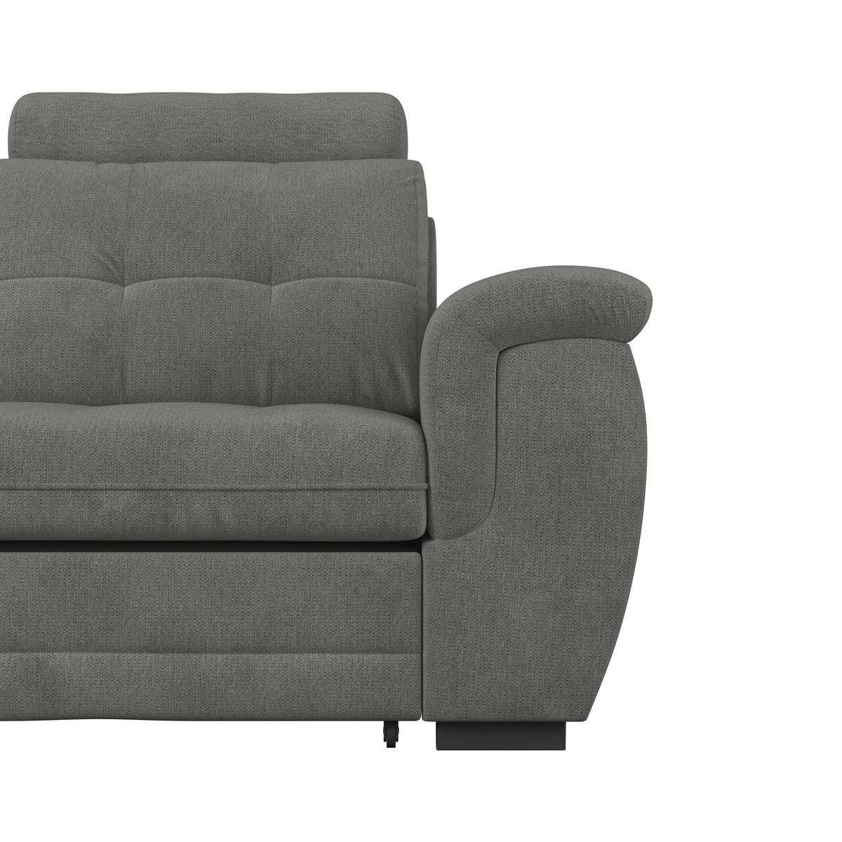 Ecksofa mit Schlaffunktion Falco new Braun 183x251 cm - Schwarz/Braun, KONVENTIONELL, Textil (183/251cm) - Ondega