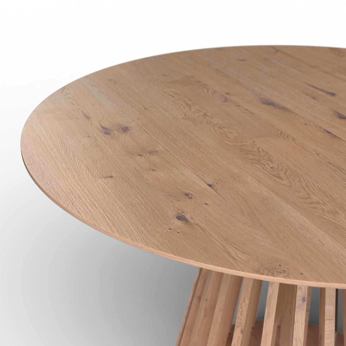 Jedálenský stôl dyha /masív ENNO 120 - farba duba, Modern, drevo/kompozitné drevo (120/120/75cm) - Bessagi Home