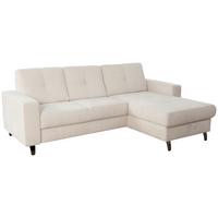 Ecksofa Varese Naturfarben, B: 239 Cm - Beige/Schwarz, KONVENTIONELL, Textil (239/164cm) - James Wood