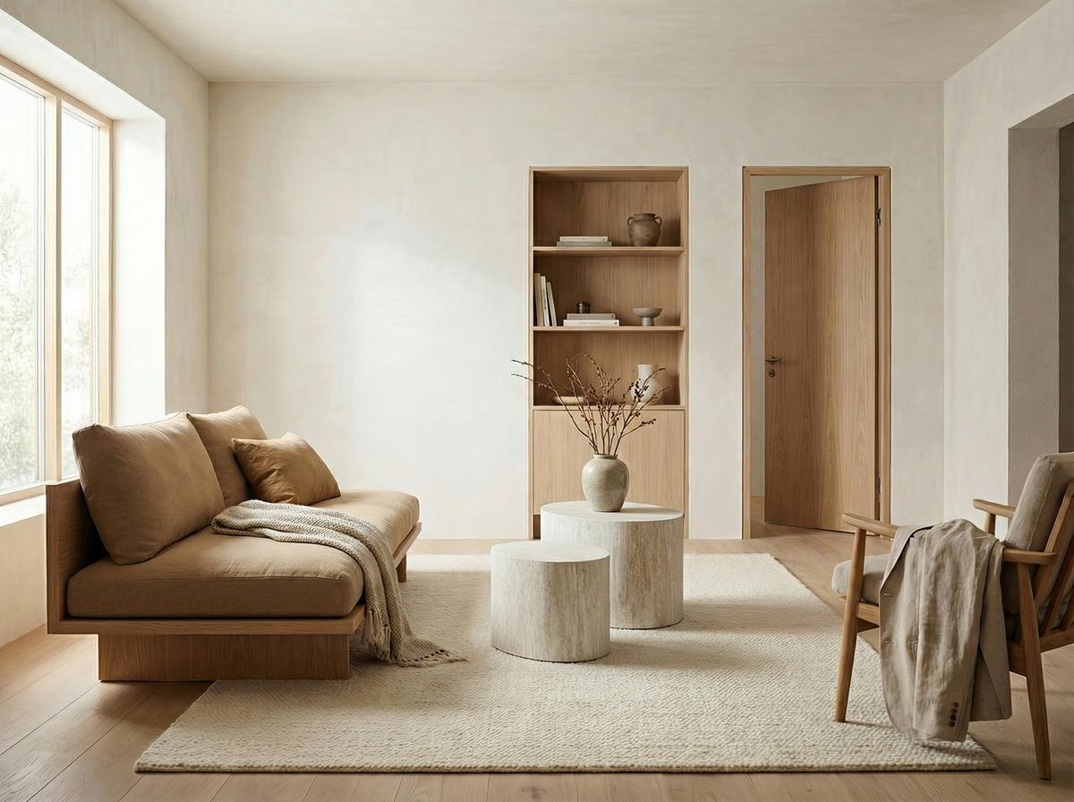 Beistelltischset Kairo Naturfarben 2-teilig - Naturfarben, Trend, Holzwerkstoff (48/38/38/32/40/30cm)