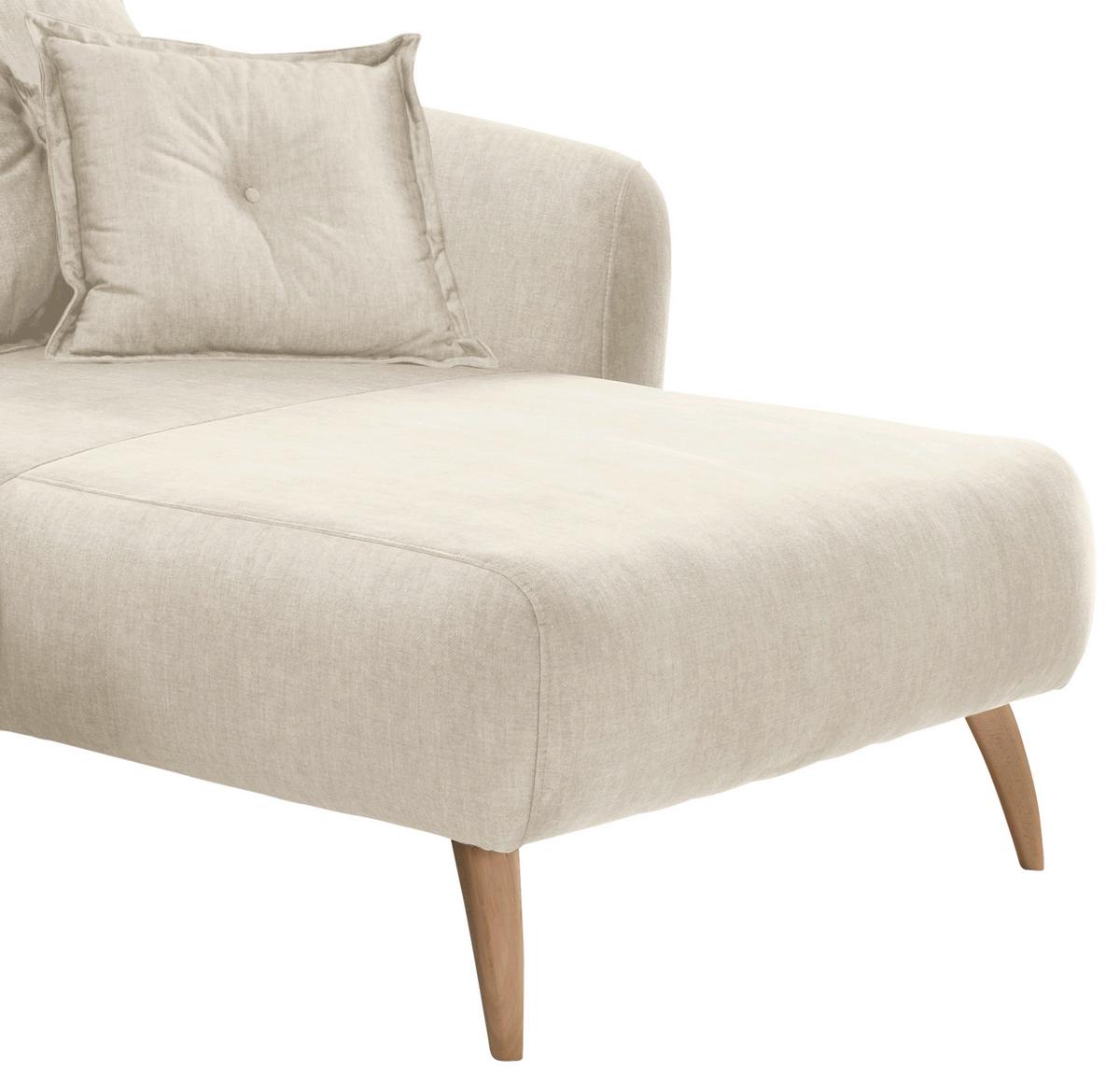 Ecksofa Baggio, Beige, Buchefarben, S: 277x162 Cm - Beige/Buchefarben, MODERN, Textil (277/162cm) - Livetastic