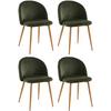 Stuhl-Set Emilio - Eichefarben/Grün, LIFESTYLE, Holz/Textil (51/78/52cm) - Livetastic