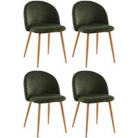 Stuhl-Set Emilio - Eichefarben/Grün, LIFESTYLE, Holz/Textil (51/78/52cm) - Livetastic