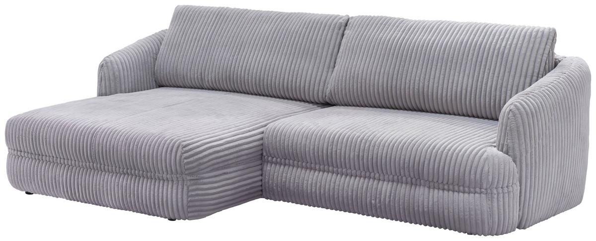 Ecksofa Lush, Grau Schenkel: 161x284 cm - Terracotta/Schwarz, Design, Textil (161/284cm) - Livetastic