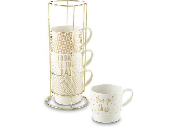 Šálka Na Kávu Goldy - biela/zlatá, Moderný, kov/keramika (8,8/8,5cm) - Premium Living Šálka Na Kávu Goldy - biela/zlatá, Moderný, kov/keramika (8,8/8,5cm) - Premium Living