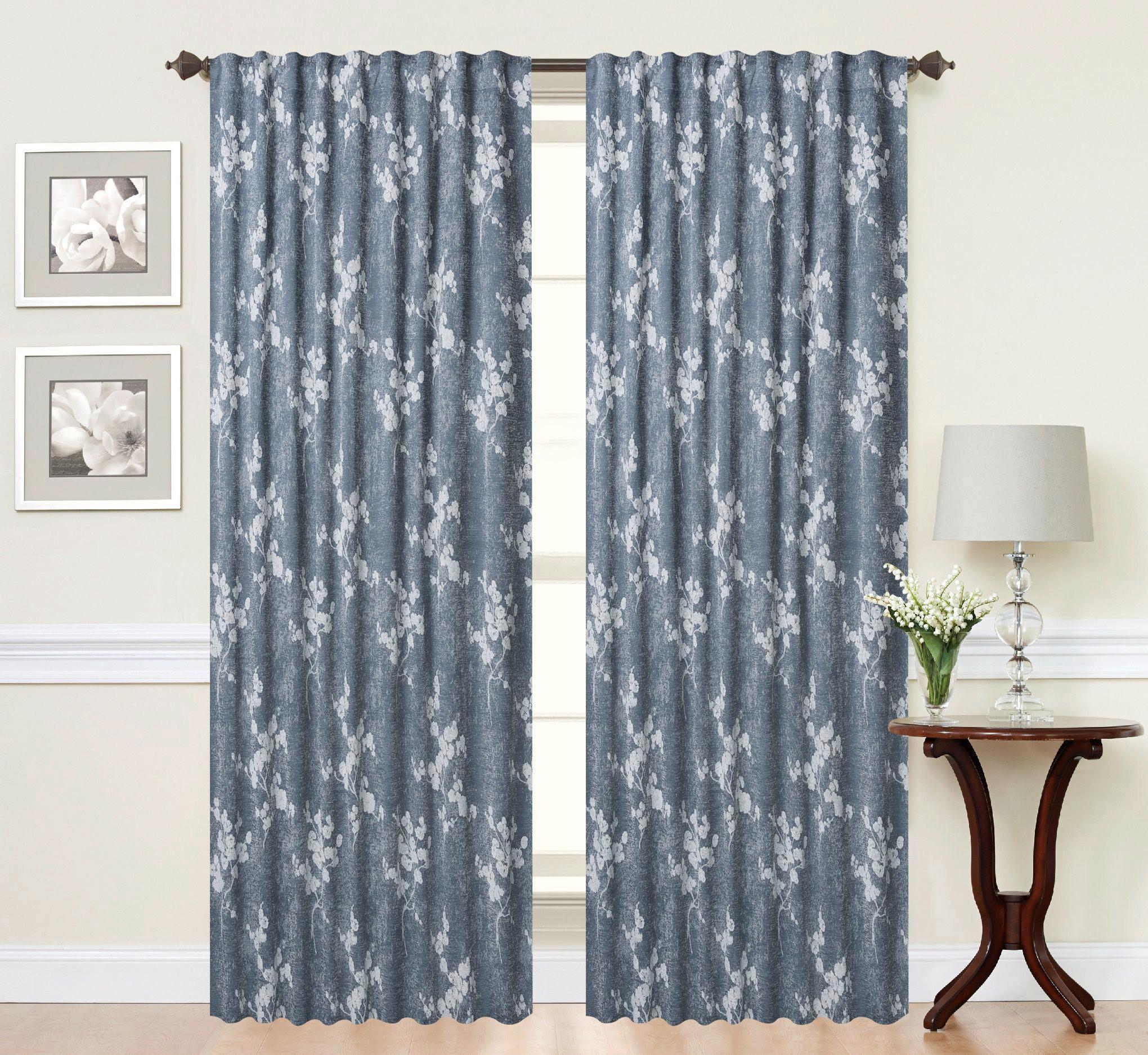 Fertigvorhang Johanna - Blau, ROMANTIK / LANDHAUS, Textil (140/245cm) - James Wood