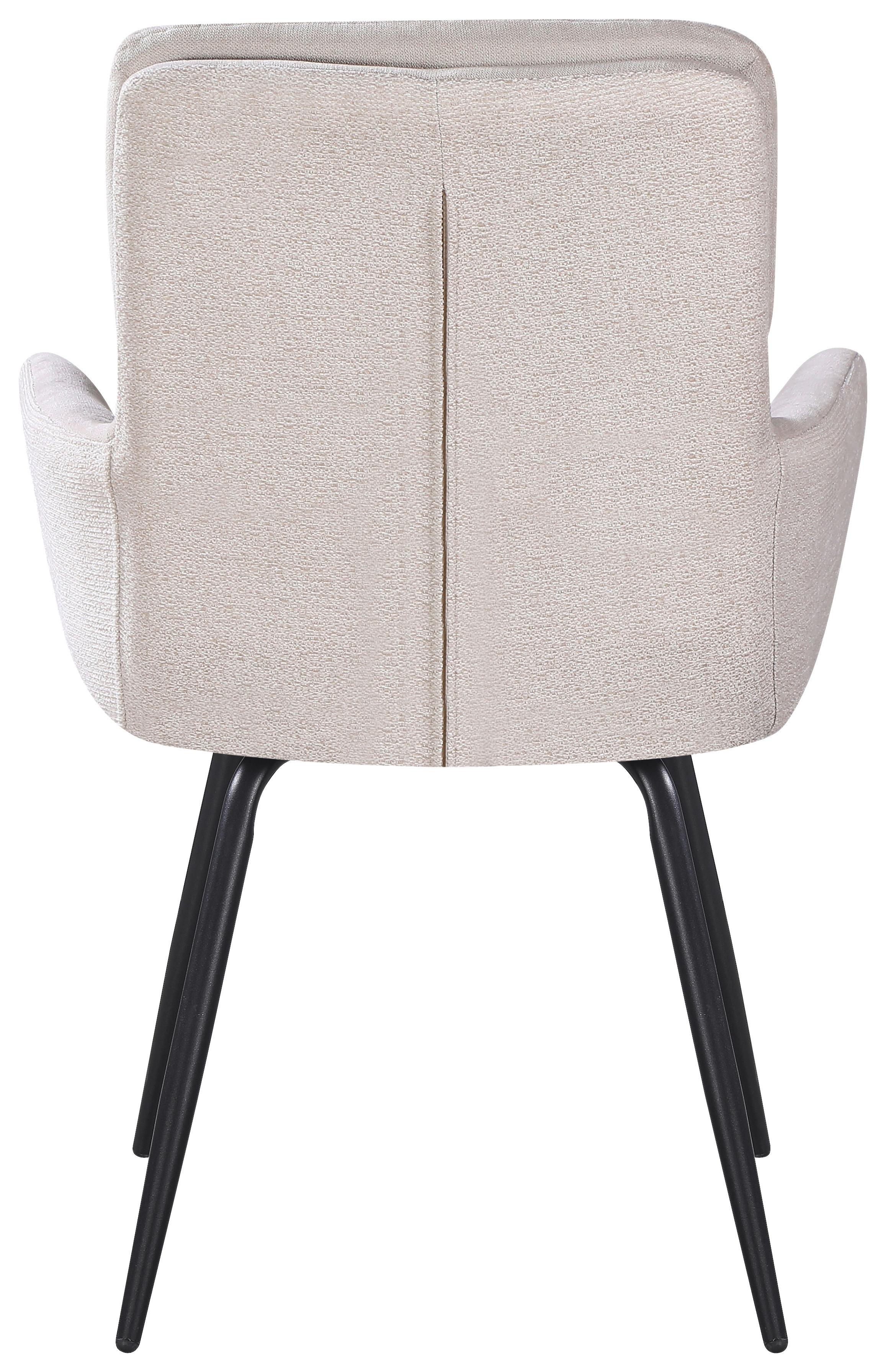 ŽIDLE S PODRUČKAMI NOVA - černá/béžová, Moderní, kov/textil (61/89/67cm) - Premium Living