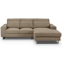 Ecksofa Bolivia Beigebraun S:276x183cm - Beige/Beigebraun, Basics, Holzwerkstoff/Textil (276/183cm) - MID.YOU