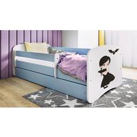 Kinder-/Juniorbett Babydreams inkl. Matratze 80x160 - Blau/Birkefarben, MODERN, Holz/Holzwerkstoff (80/160cm) - MID.YOU