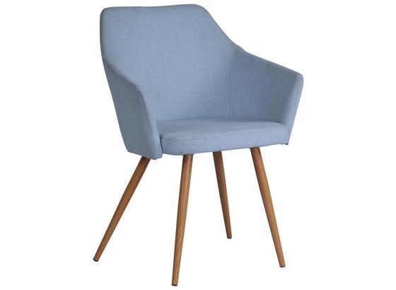 Stuhl Betty Hellblau - Braun/Hellblau, MODERN, Textil/Metall (63,5/86/59cm) - Ombra Stuhl Betty Hellblau - Braun/Hellblau, MODERN, Textil/Metall (63,5/86/59cm) - Ombra