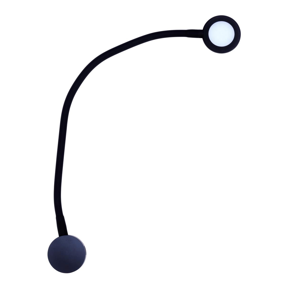 Leseleuchte Lea - Schwarz, Kunststoff (47cm)