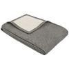 Kuscheldecke Anthrazit/ Naturfarbe 140x200 cm - Anthrazit/Naturfarben, KONVENTIONELL, Textil (140/200cm) - Ibena
