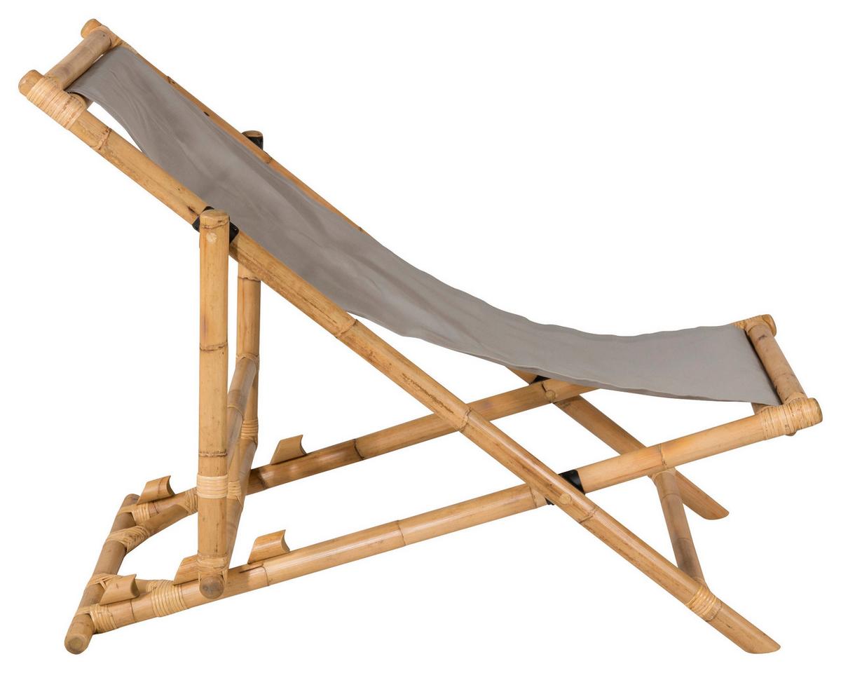 Strandsessel Cane - Grau, KONVENTIONELL, Holz/Textil (73/79/73cm) - Gardenson