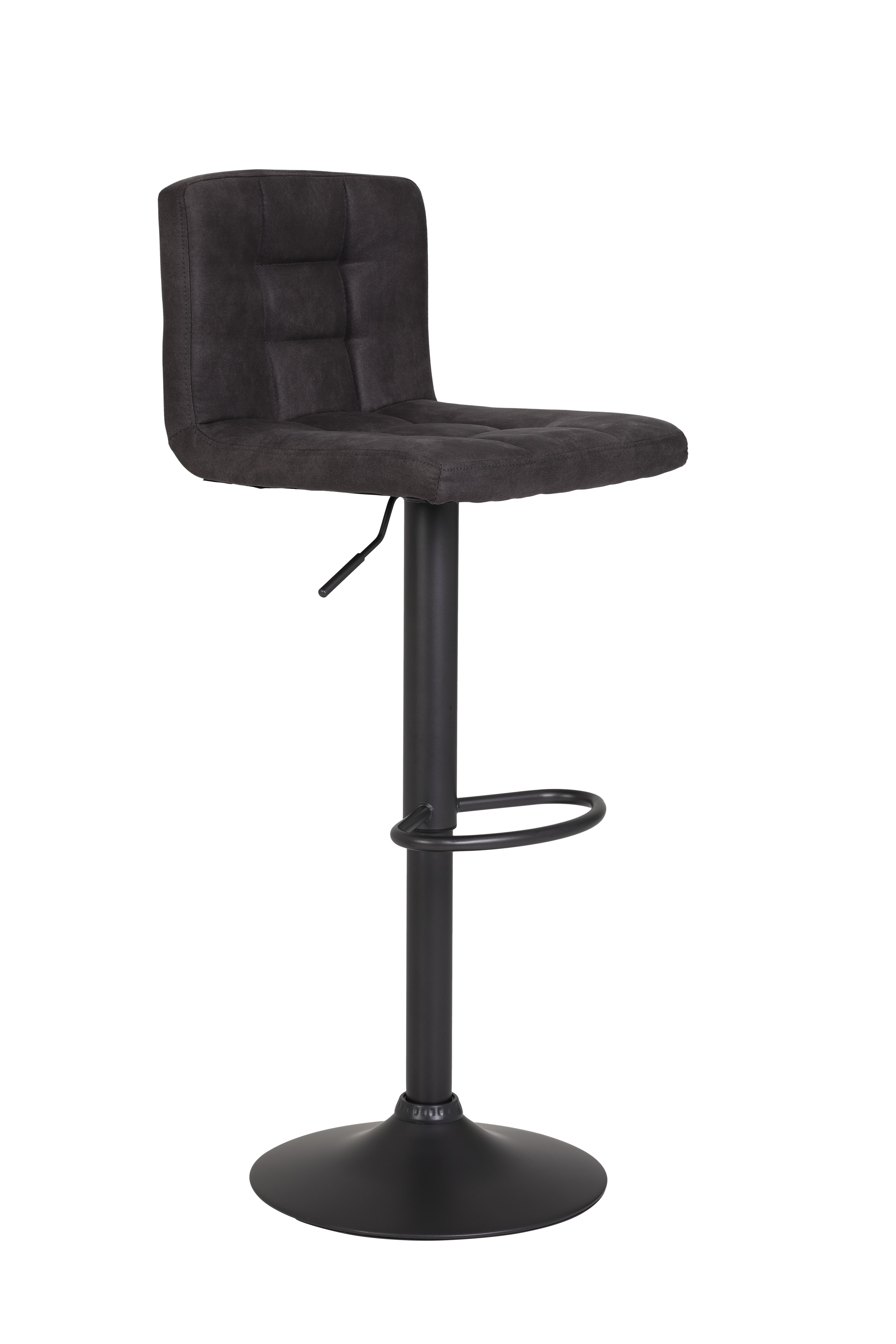 Barhocker AMANDA aus Metall/Textil in Anthrazit 2er Set