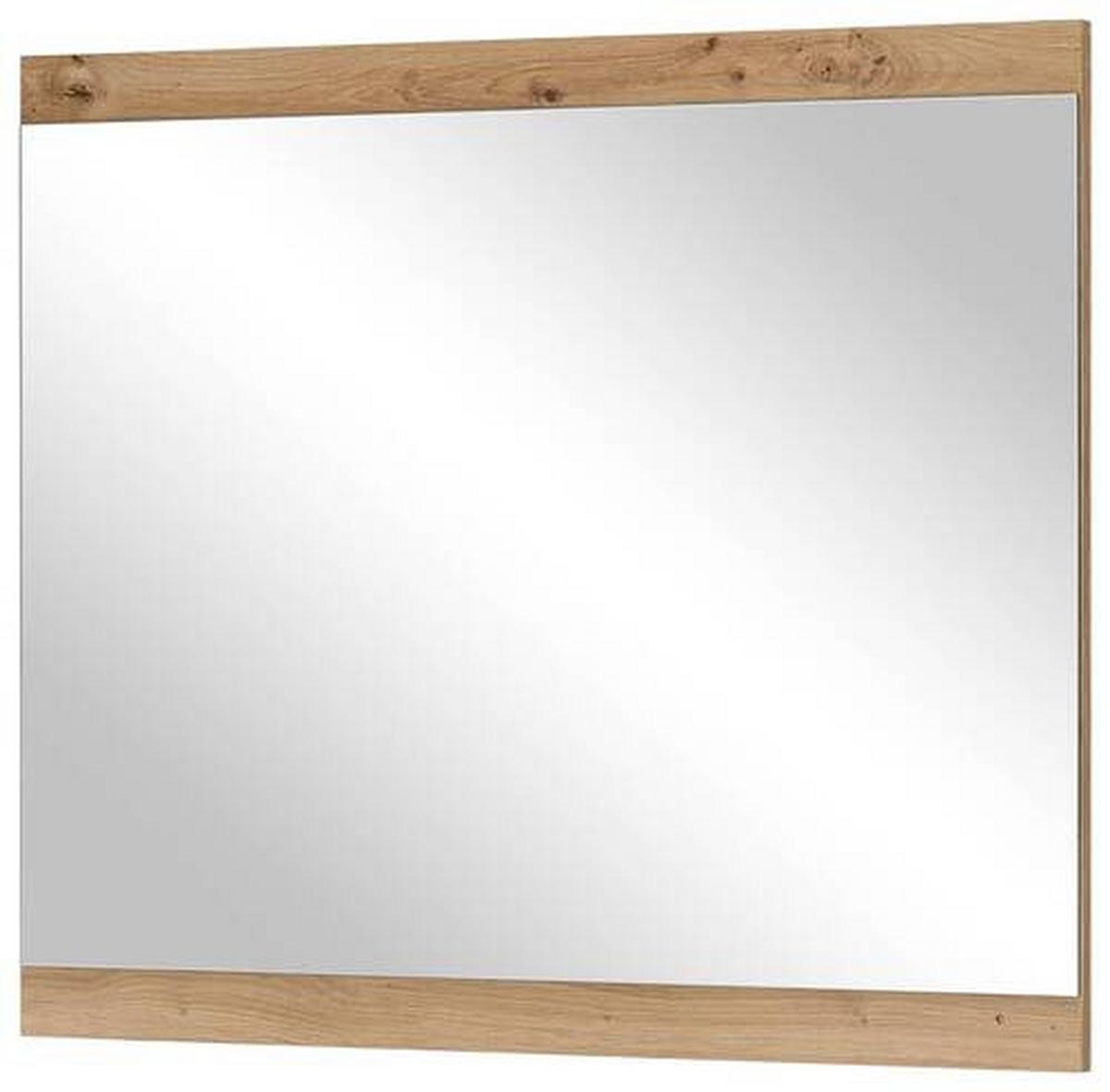 Wandspiegel Milan 85x70 Cm Rahmen Eiche Artisan Dekor - Eiche Artisan, Natur, Glas/Holzwerkstoff (85/70/2cm) - MID.YOU