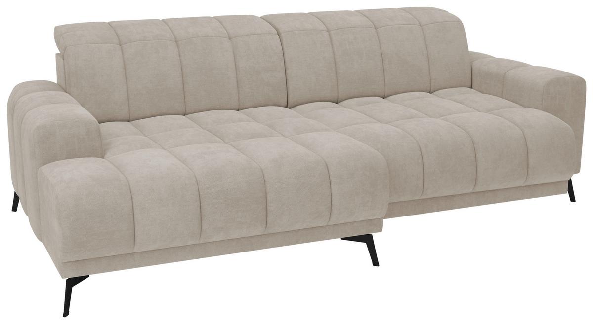 Rohová sedačka LAYA, levá, hnědá tkanina MEMPHIS - hnědá, Moderní, textil (155/250cm) - Premium Living