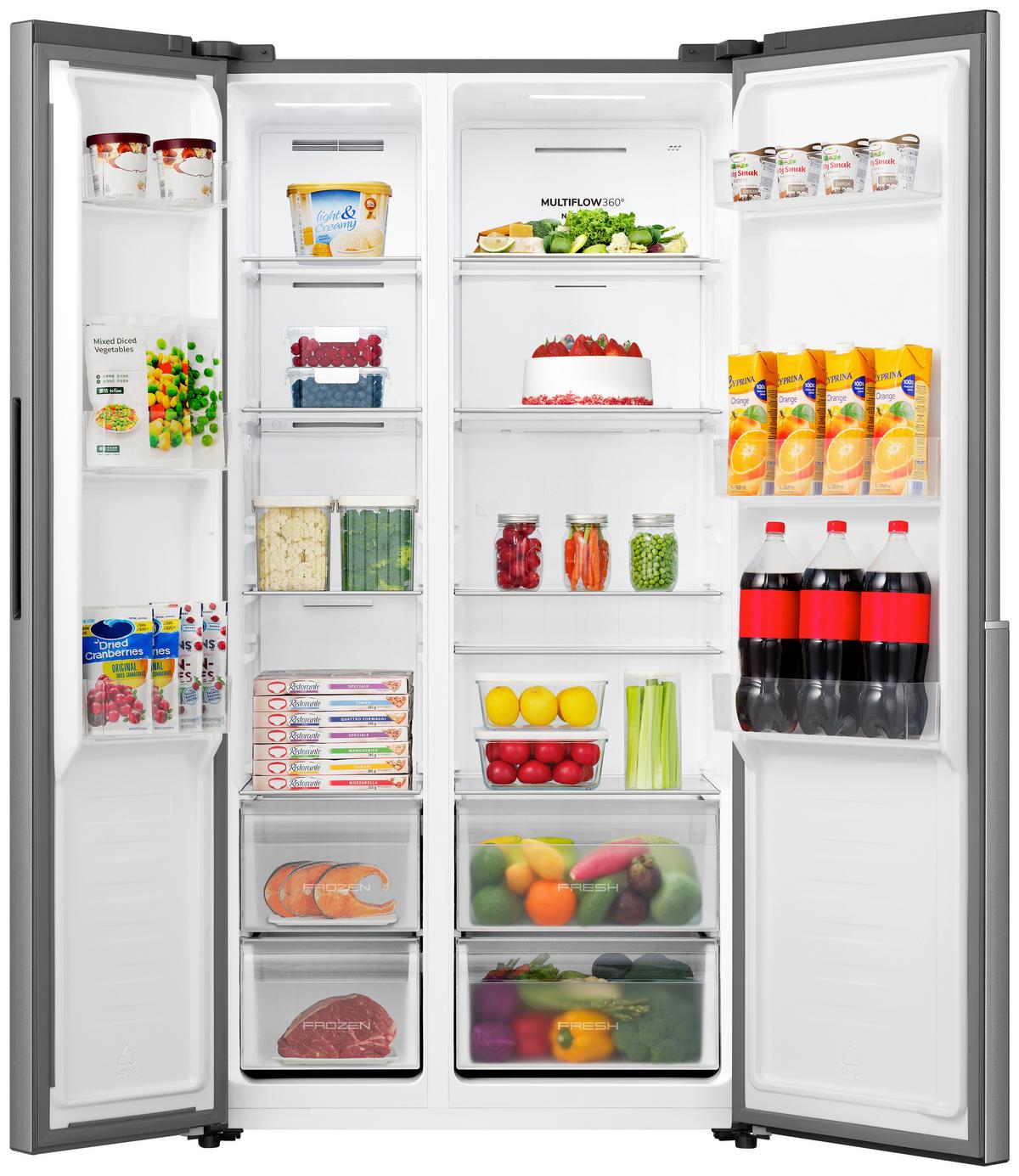 Side-By-Side NRS917E41X EEFK:E GesamTVolumen ca.544 L - Edelstahlfarben, Basics, Glas/Kunststoff (91,1/178,6/61,5cm) - Gorenje