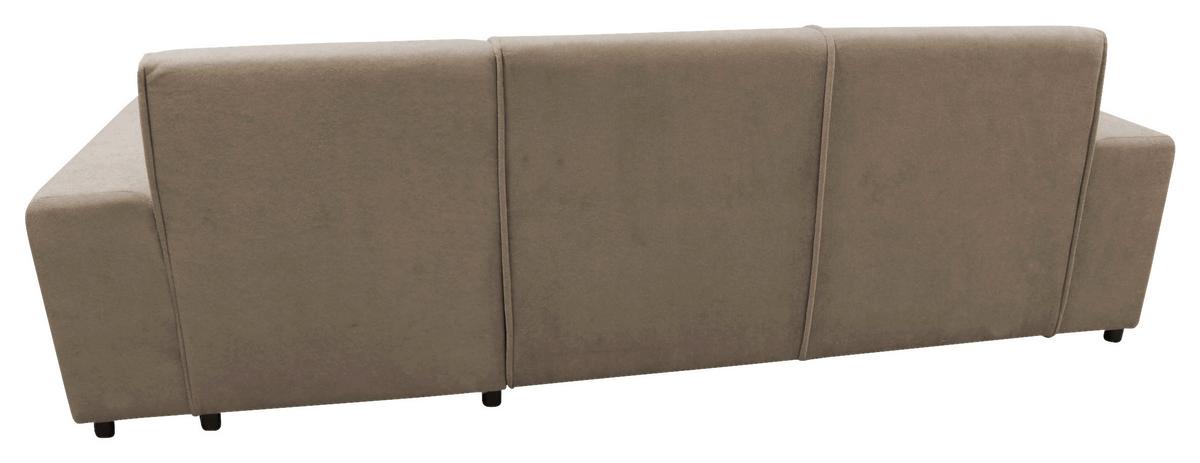 Ecksofa Classic Taupe 270x175 Cm - Taupe/Schwarz, Design, Textil (270/175cm) - MID.YOU