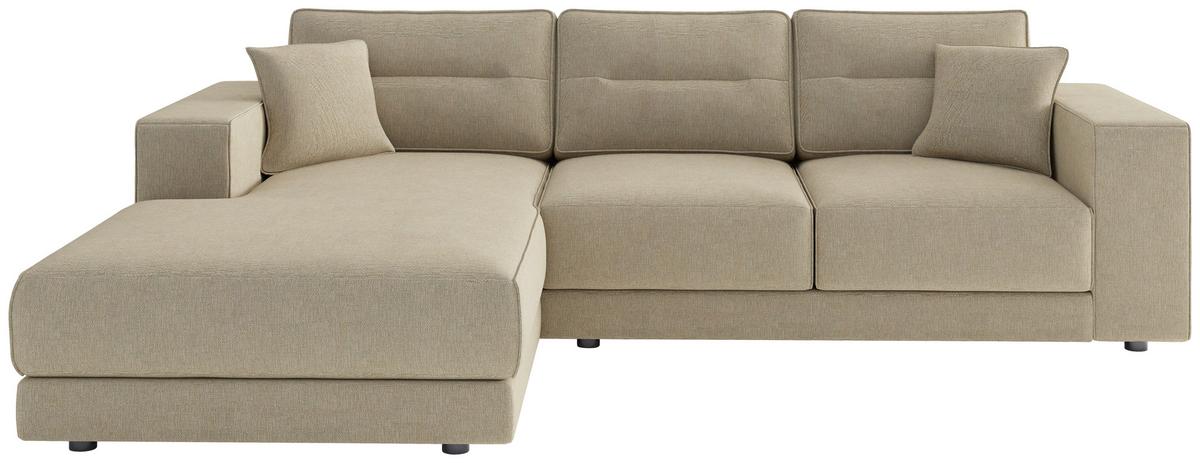 Ecksofa Verona Champagner - Champagner, Design, Textil (195/272cm) - Livetastic