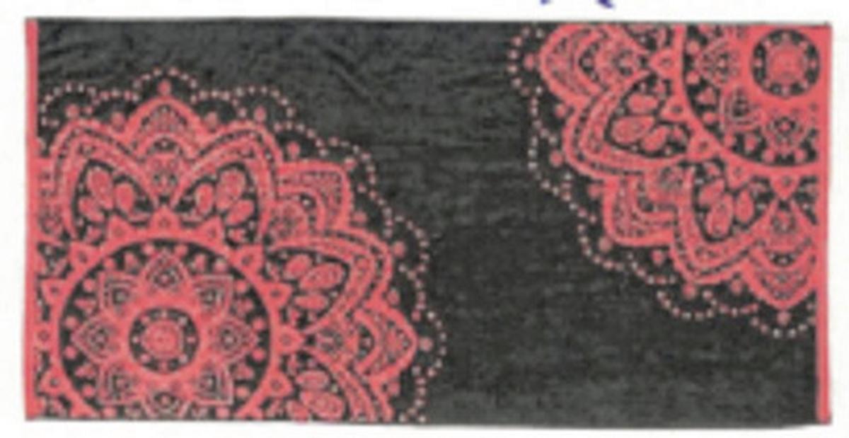 Strandtuch Hawaii - Rot, KONVENTIONELL, Textil (75/150cm) - Ondega