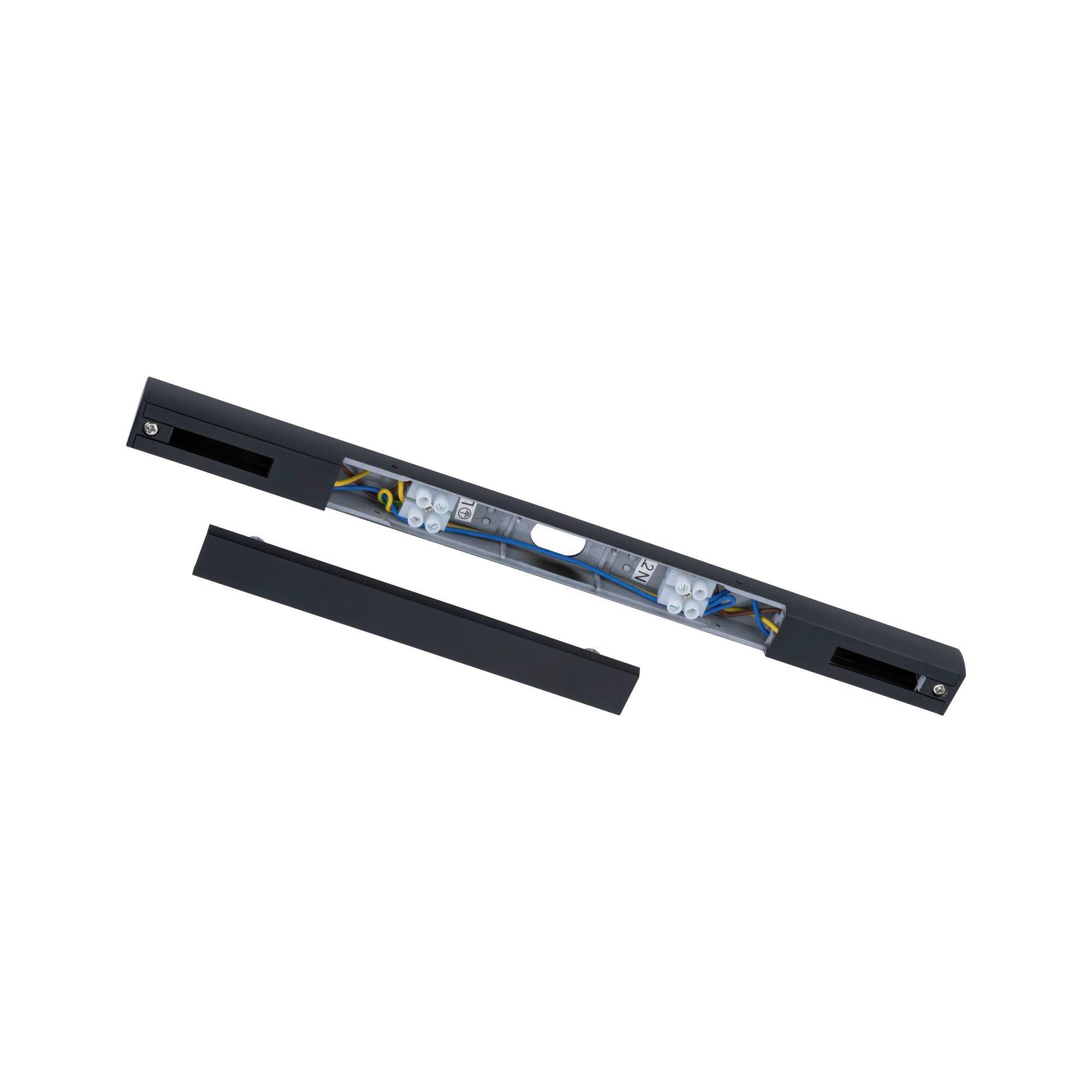 Schienensystem Urail Einspeiser 96921 Schwarz - Schwarz, Design, Kunststoff (30,4/1,8/1,8cm) - Paulmann