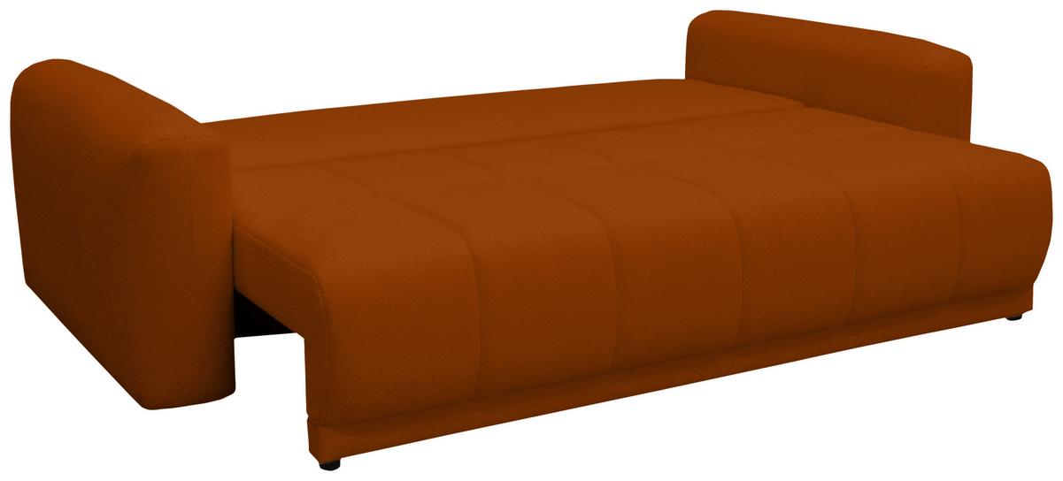 Schlafsofa Supra, Orange B: 245 Cm - Schwarz/Orange, Design, Holz/Textil (245/90/117cm) - MID.YOU