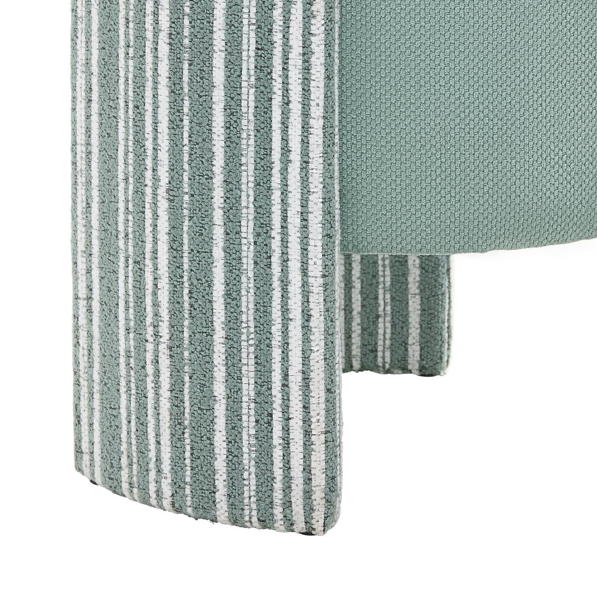Taburet ROMY, zeleno-bílá žinylka - bílá/zelená, Lifestyle, kompozitní dřevo/textil (40/39cm) - Mömax