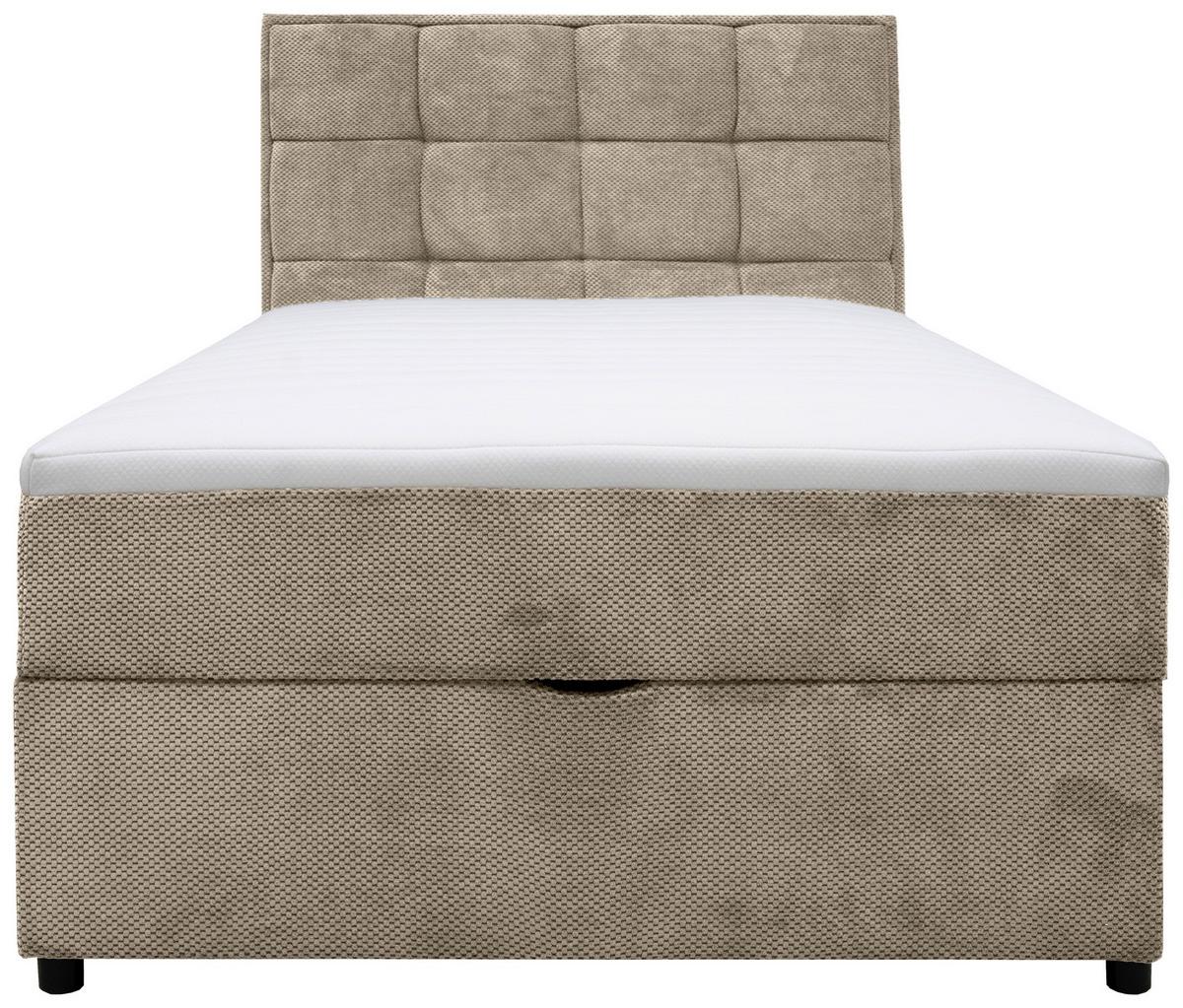 Boxbett Mit Bettkasten Catania 120x200 Cm Creme - Creme, MODERN, Holz/Holzwerkstoff (120/200cm) - MID.YOU
