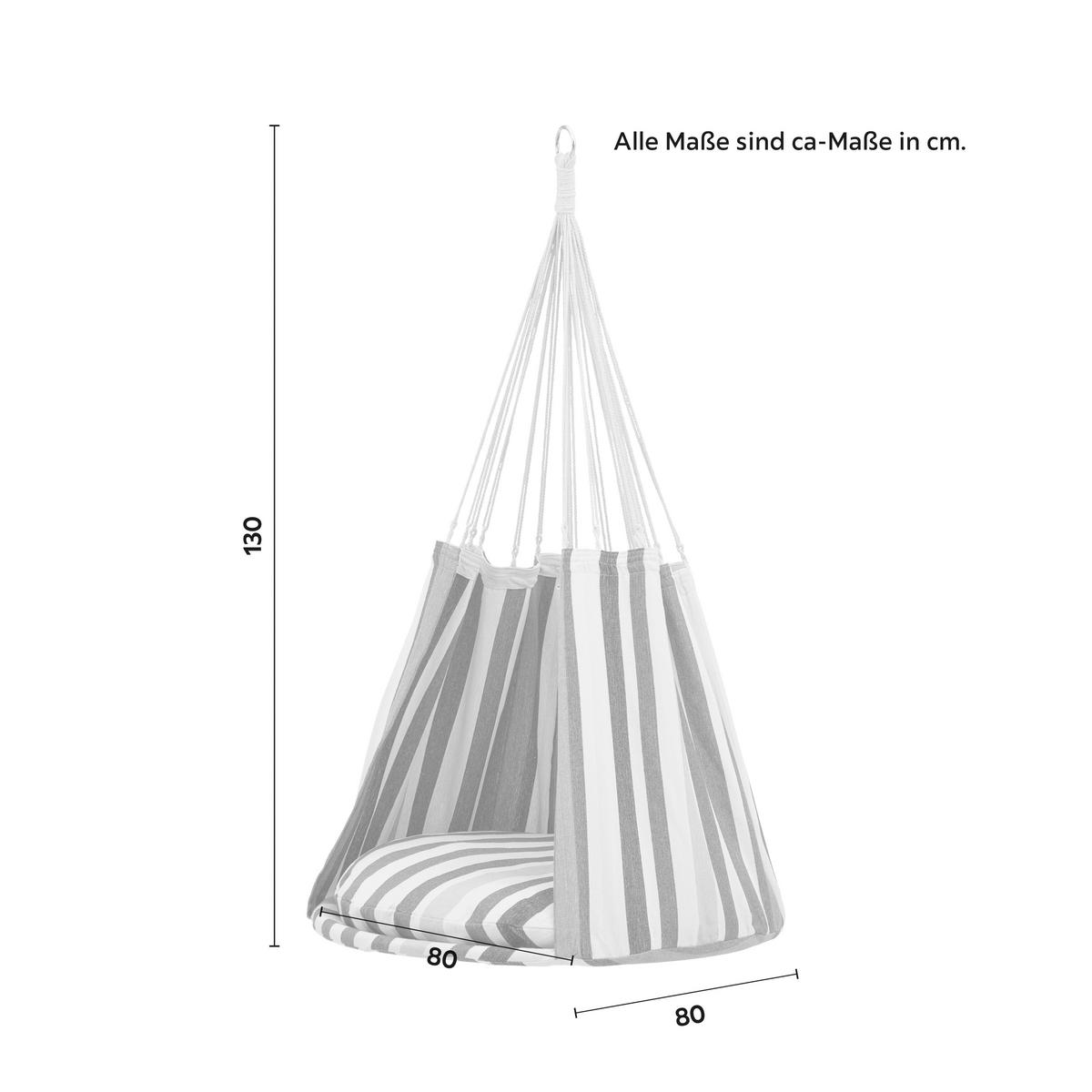 Závěsné křeslo FUNNY - vícebarevná, Moderní, kov/textil (80/130/80cm) - Bessagi Garden